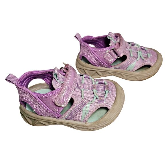 OshKosh Everplay Flexible Outsole Bump Toe Sandal Purple Lilac Toddler Size 5 - Picture 1 of 6